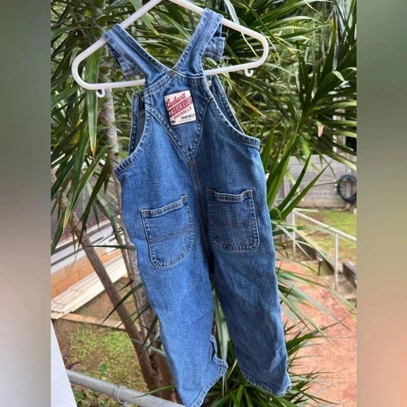 Carhartt Toddler Kids Denim Jeans Overalls size 18 months Unisex - Picture 2 of 5